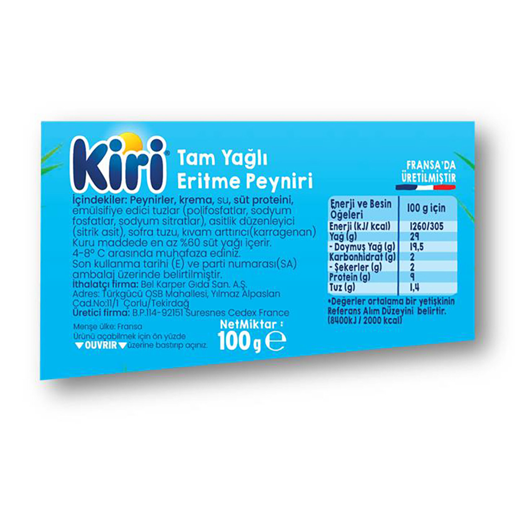 Kiri Tam Yağlı Taze Peynir 6 Adet 100 G - Görsel 2