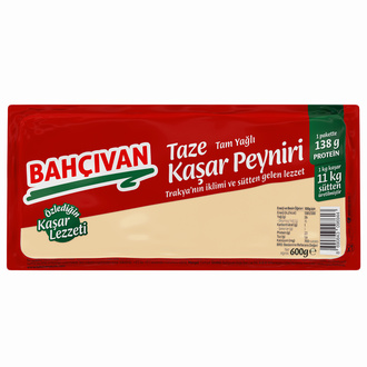 Bahçıvan Tam Yağlı Taze Kaşar Peyniri 600 G