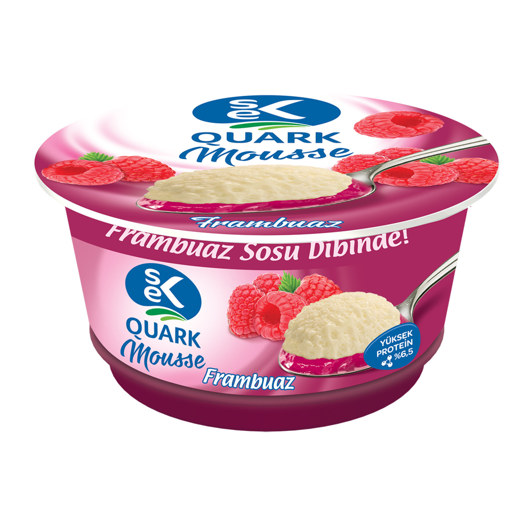 Sek Quark Mousse Frambuaz 125G