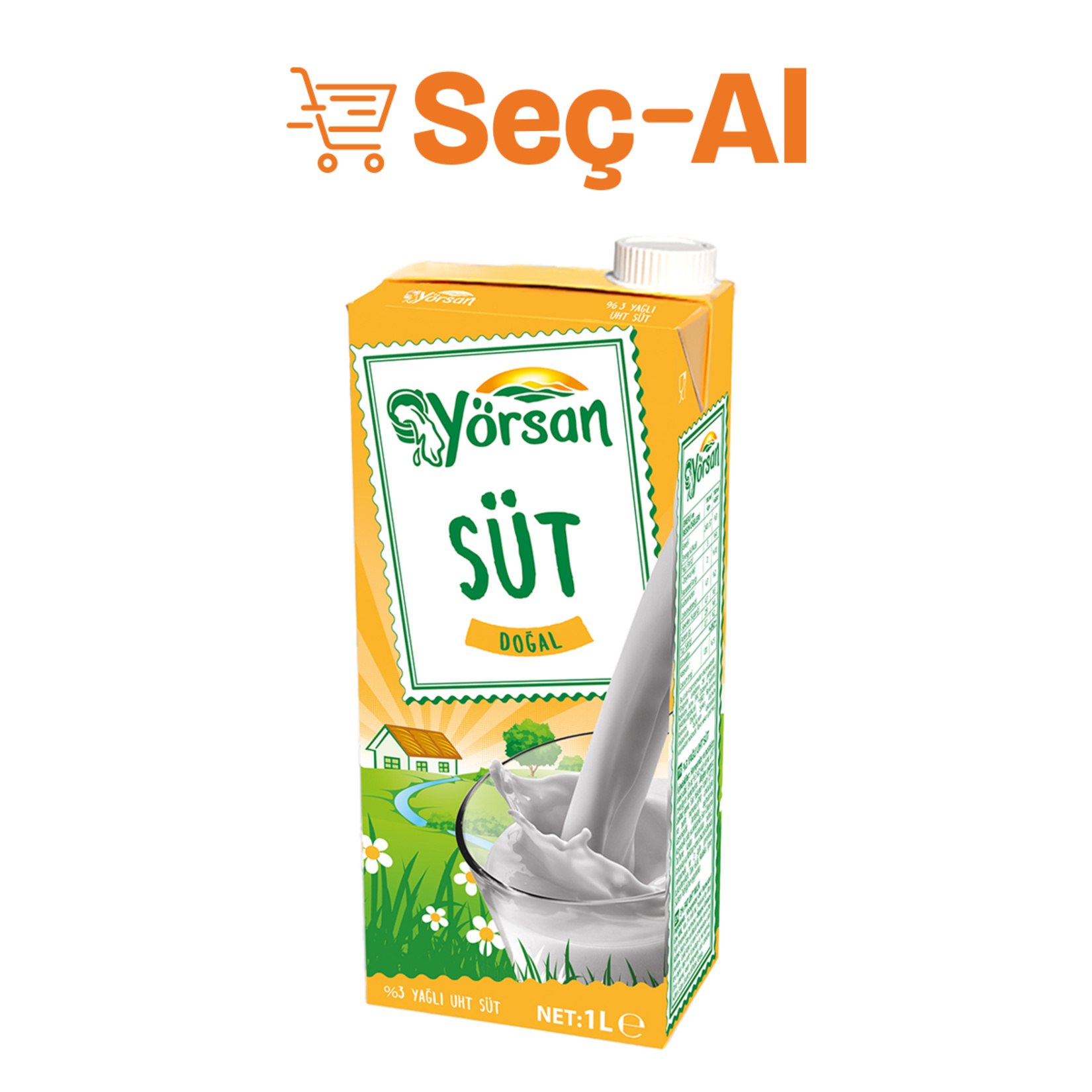 Yörsan %3 Yağlı Uht Süt 1 L