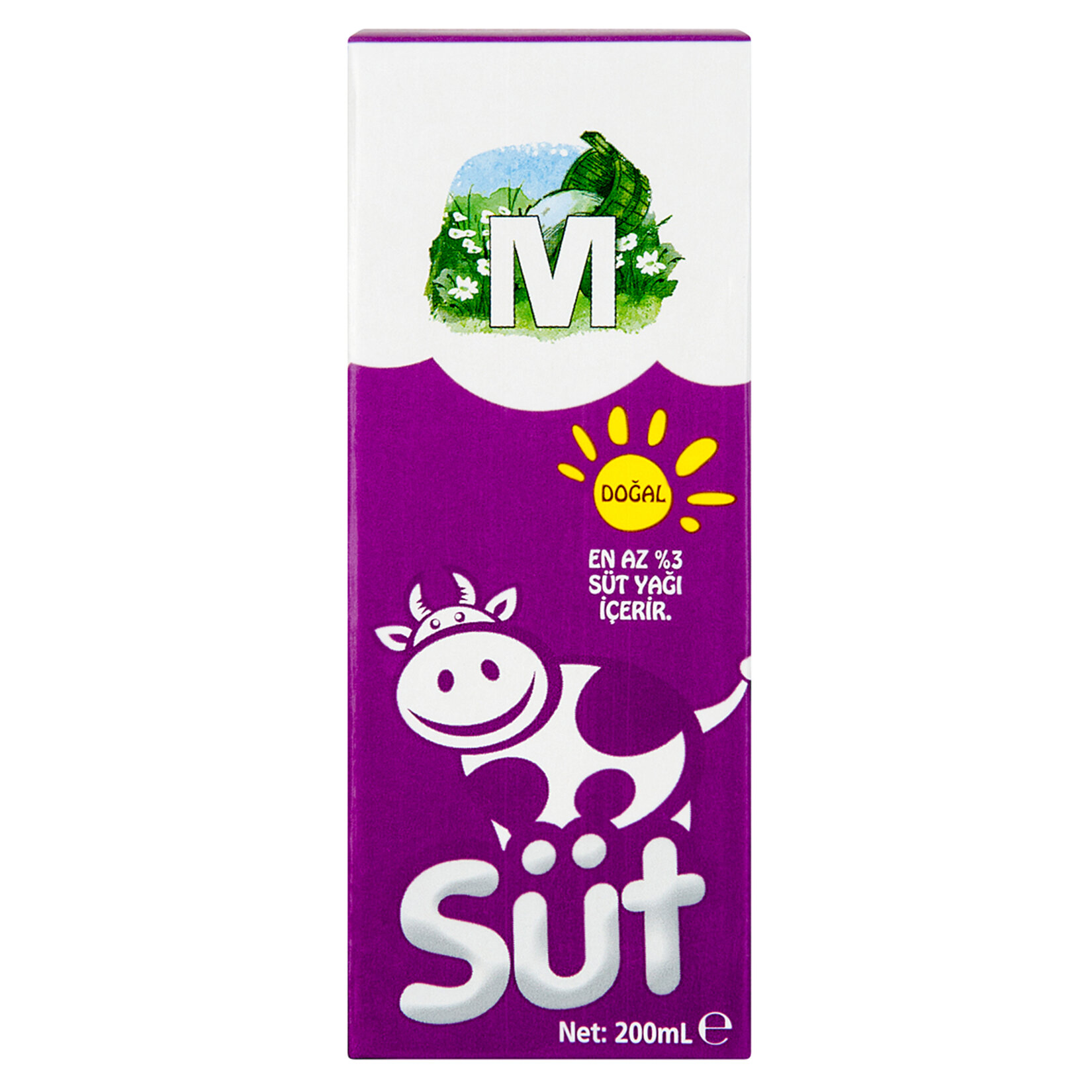 Migros Uht Yağlı Süt 200 Ml - Görsel 1
