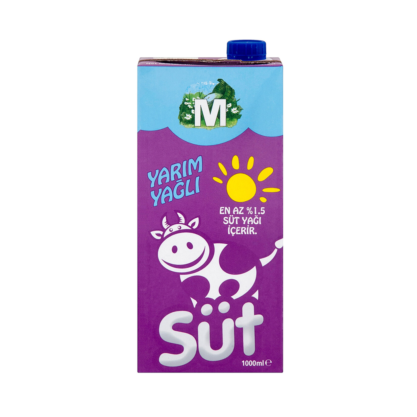 Migros Yarım Yağlı Uht Süt 1 L