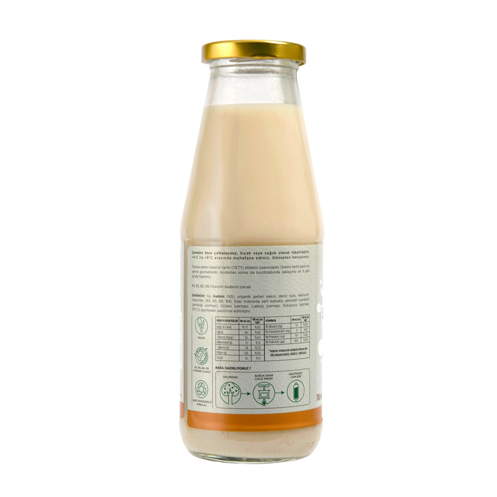 Veganmilk Ege Bademli İçecek 700 Ml - Görsel 2