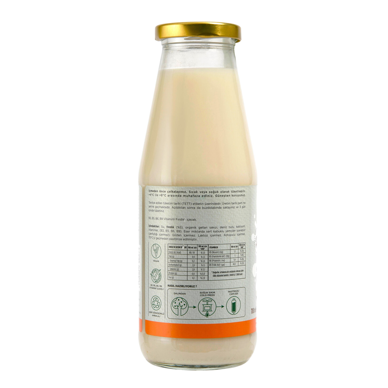 Veganmilk Karadeniz Fındıklı İçecek 700 Ml - Görsel 2
