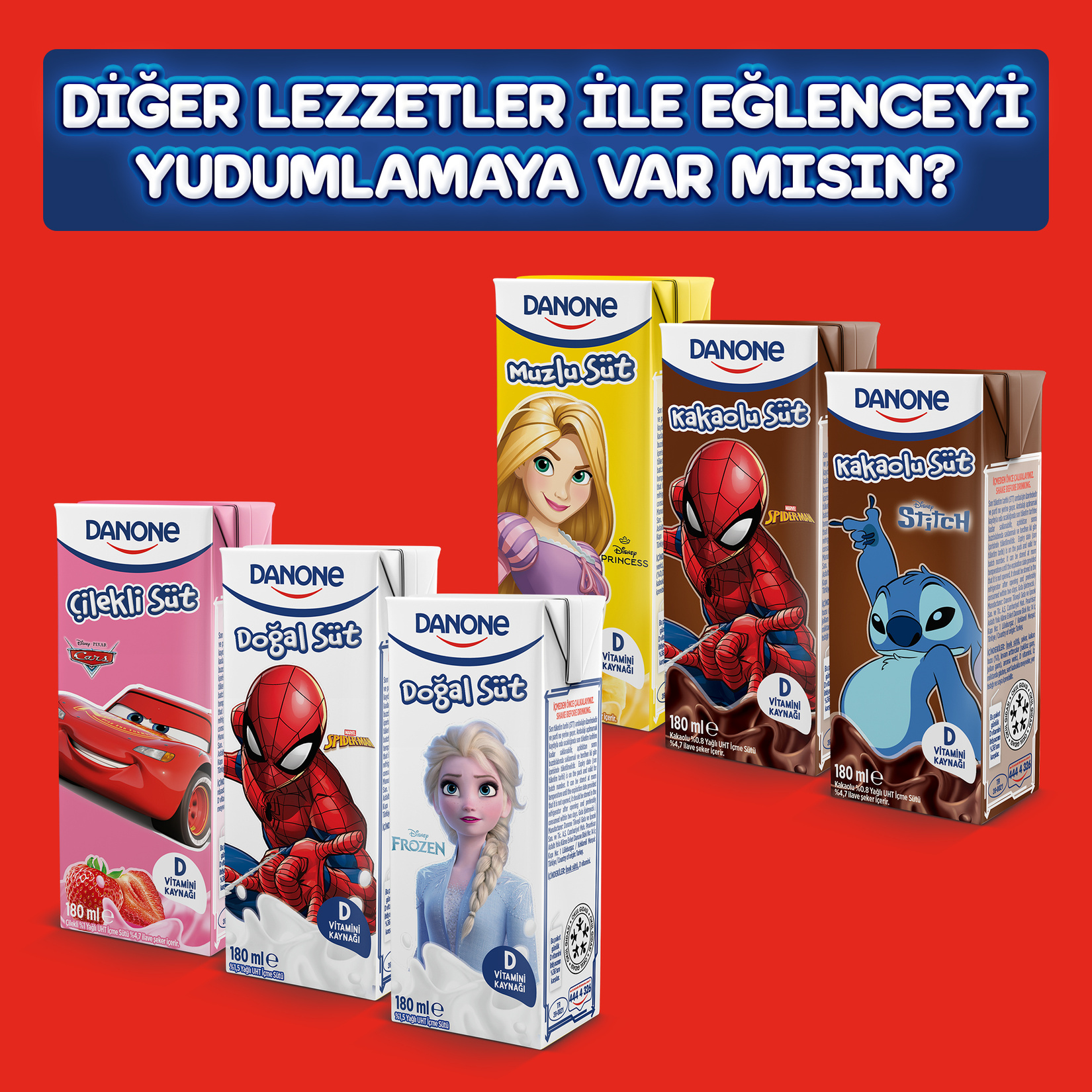 Danone Disney Kakaolu Süt 180 Ml - Görsel 6