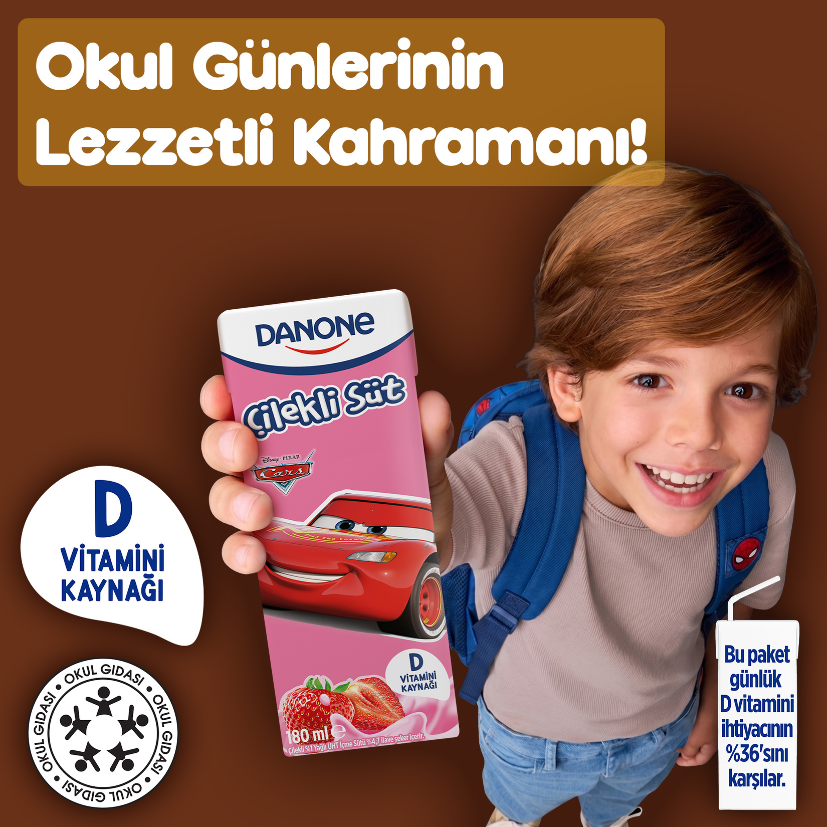 Danone Disney Çilekli Süt 180 Ml - Görsel 2