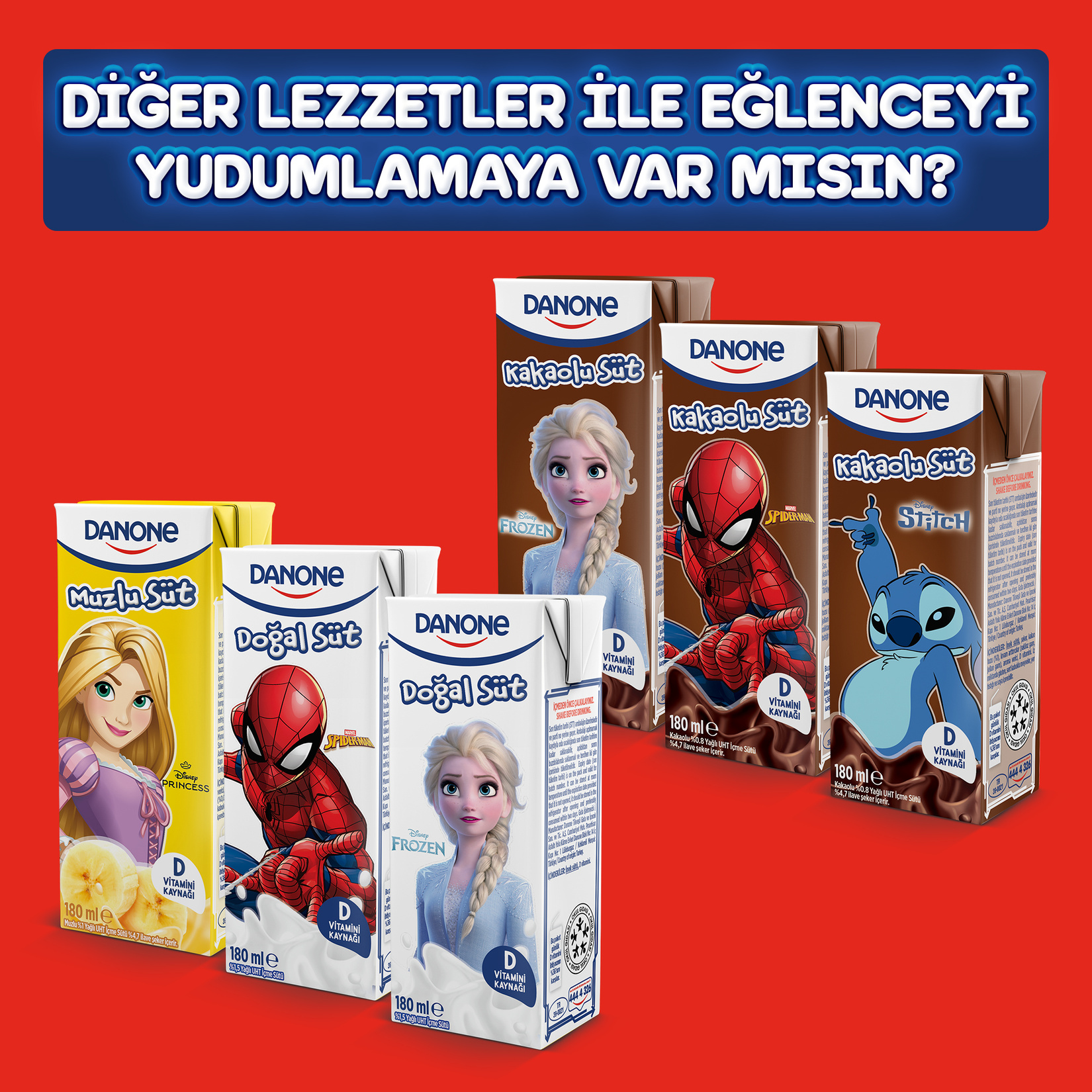 Danone Disney Çilekli Süt 180 Ml - Görsel 4