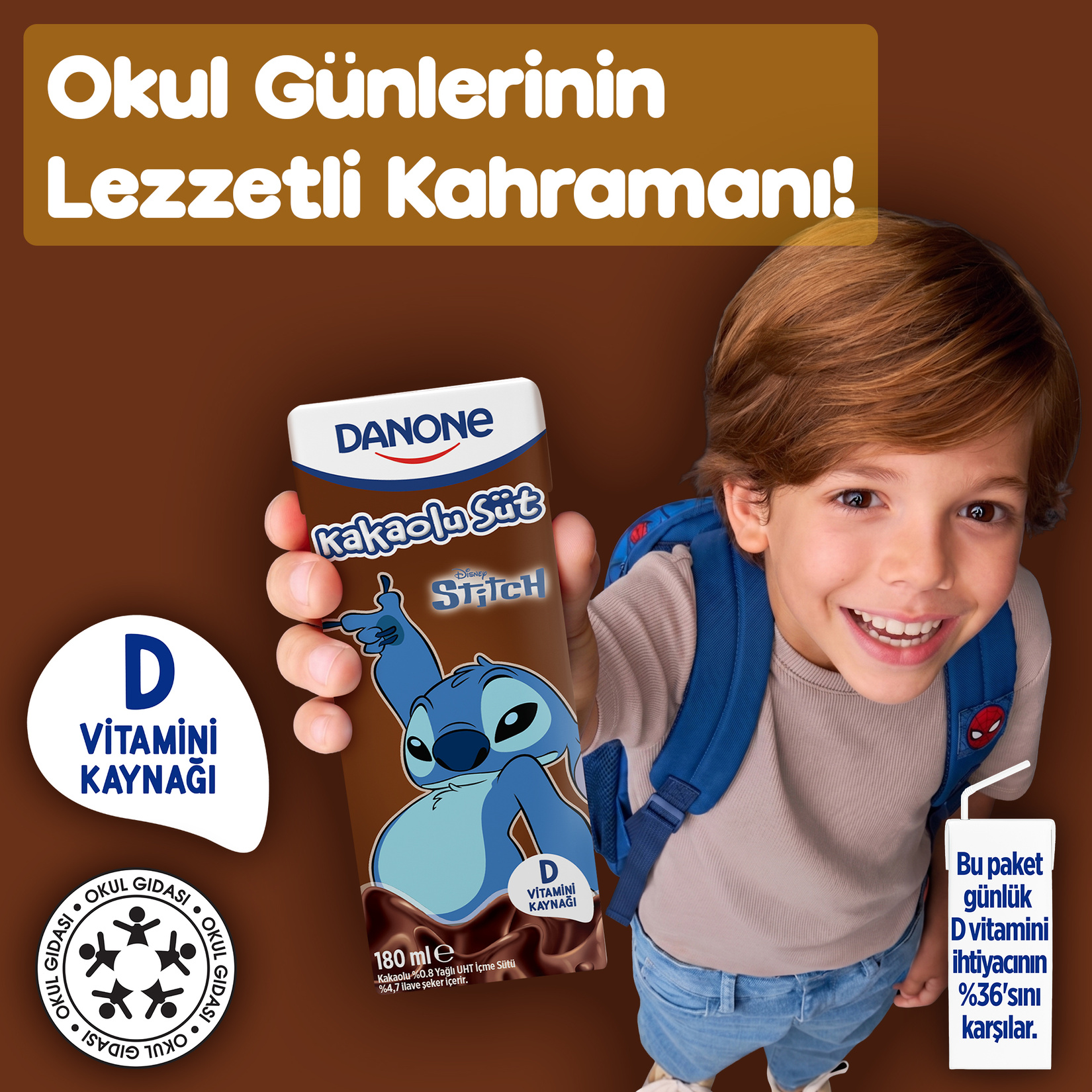 Danone Disney Kakaolu Süt 9 x 180 Ml - Görsel 2