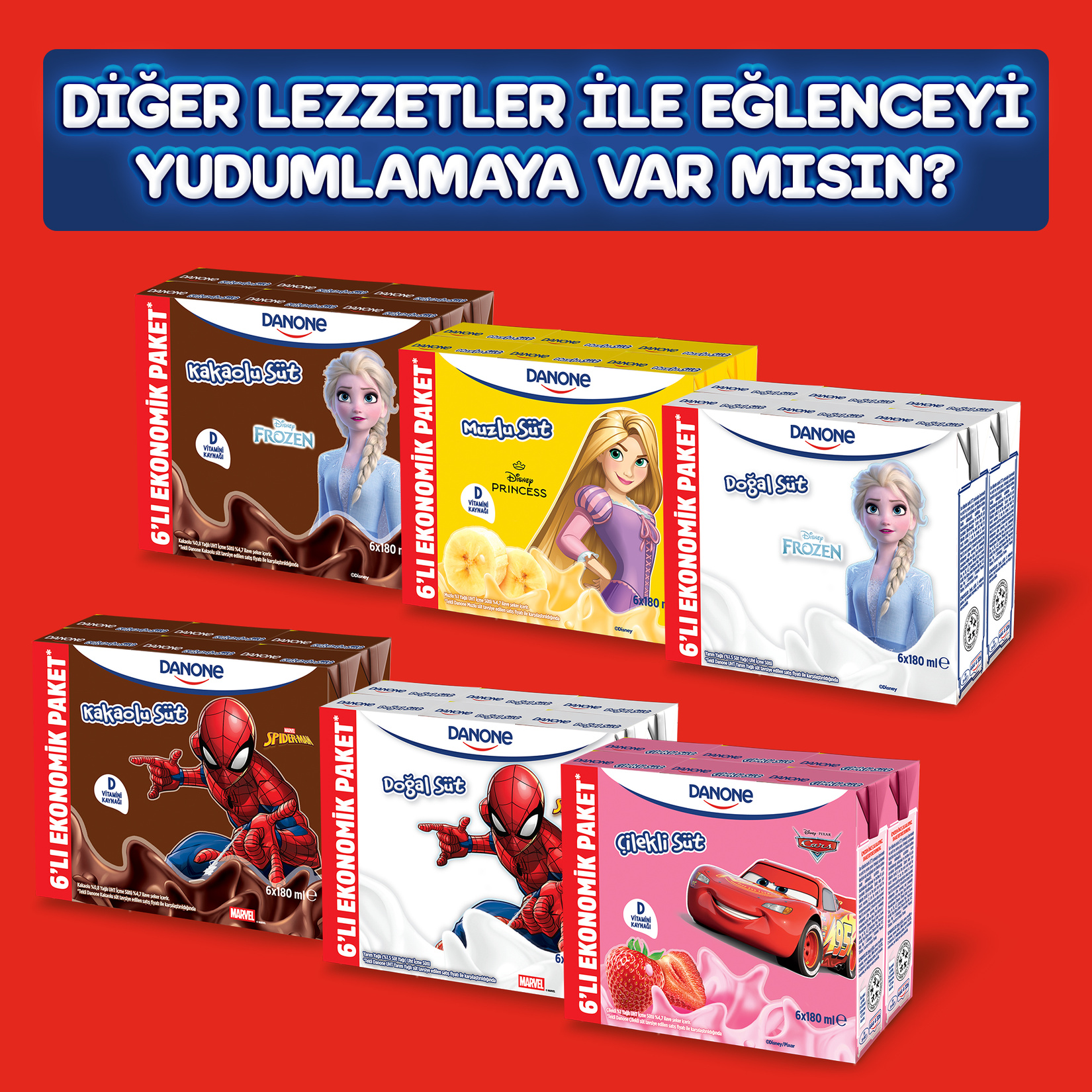 Danone Disney Kakaolu Süt 9 x 180 Ml - Görsel 4