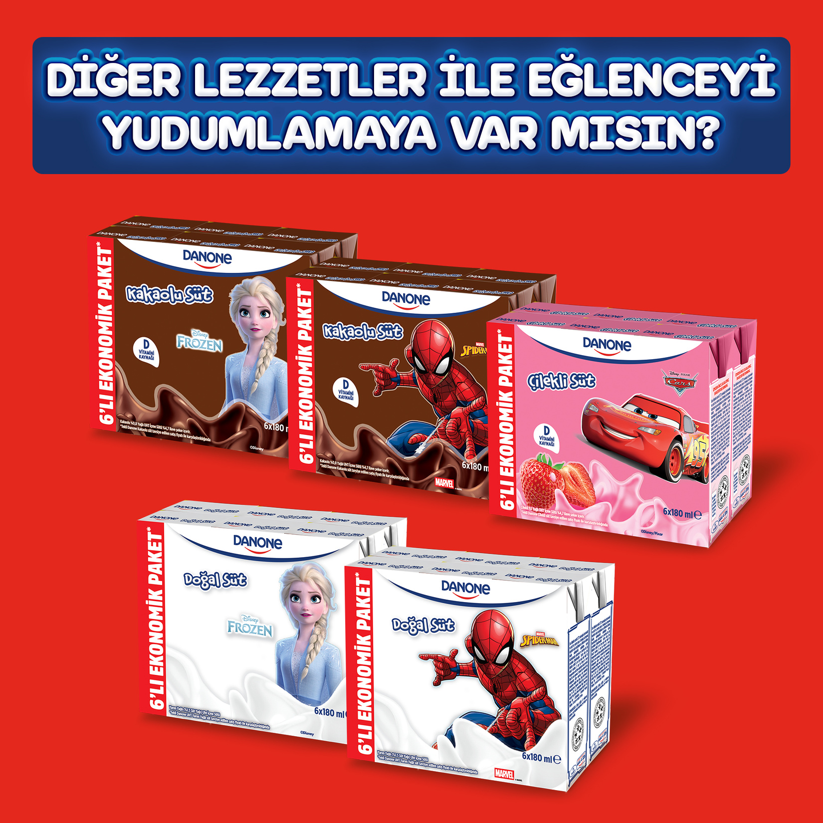 Danone Disney Muzlu Süt 6x180 Ml - Görsel 4