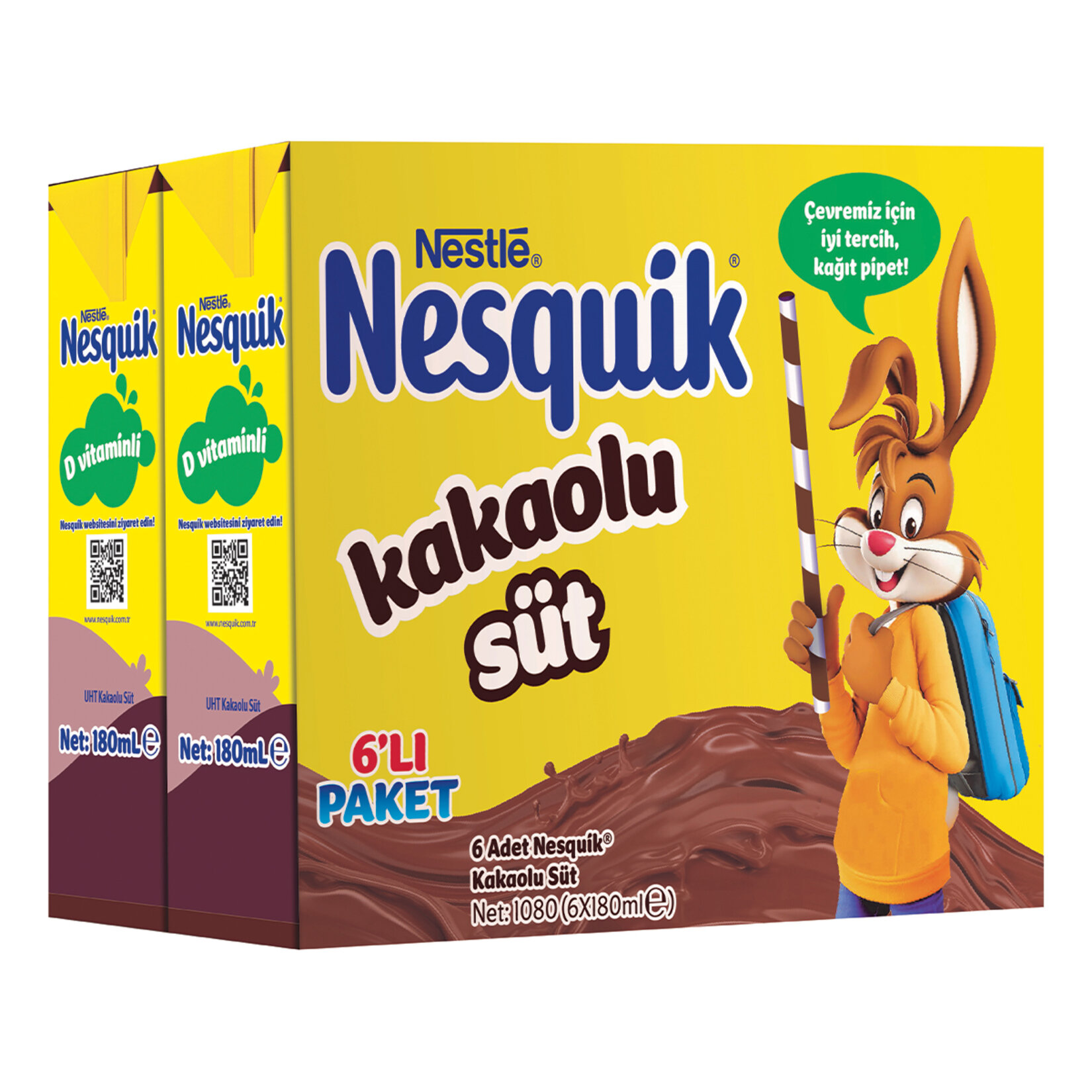 Nesquik Kakaolu Süt 6x180 Ml