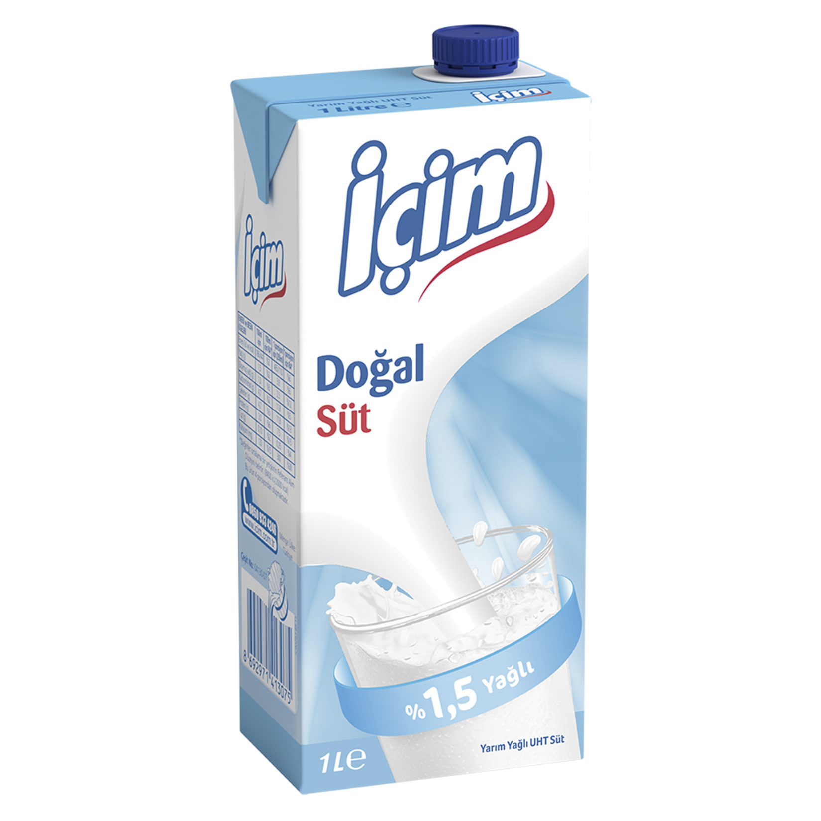 İçim Yarım Yağlı Süt 1 L