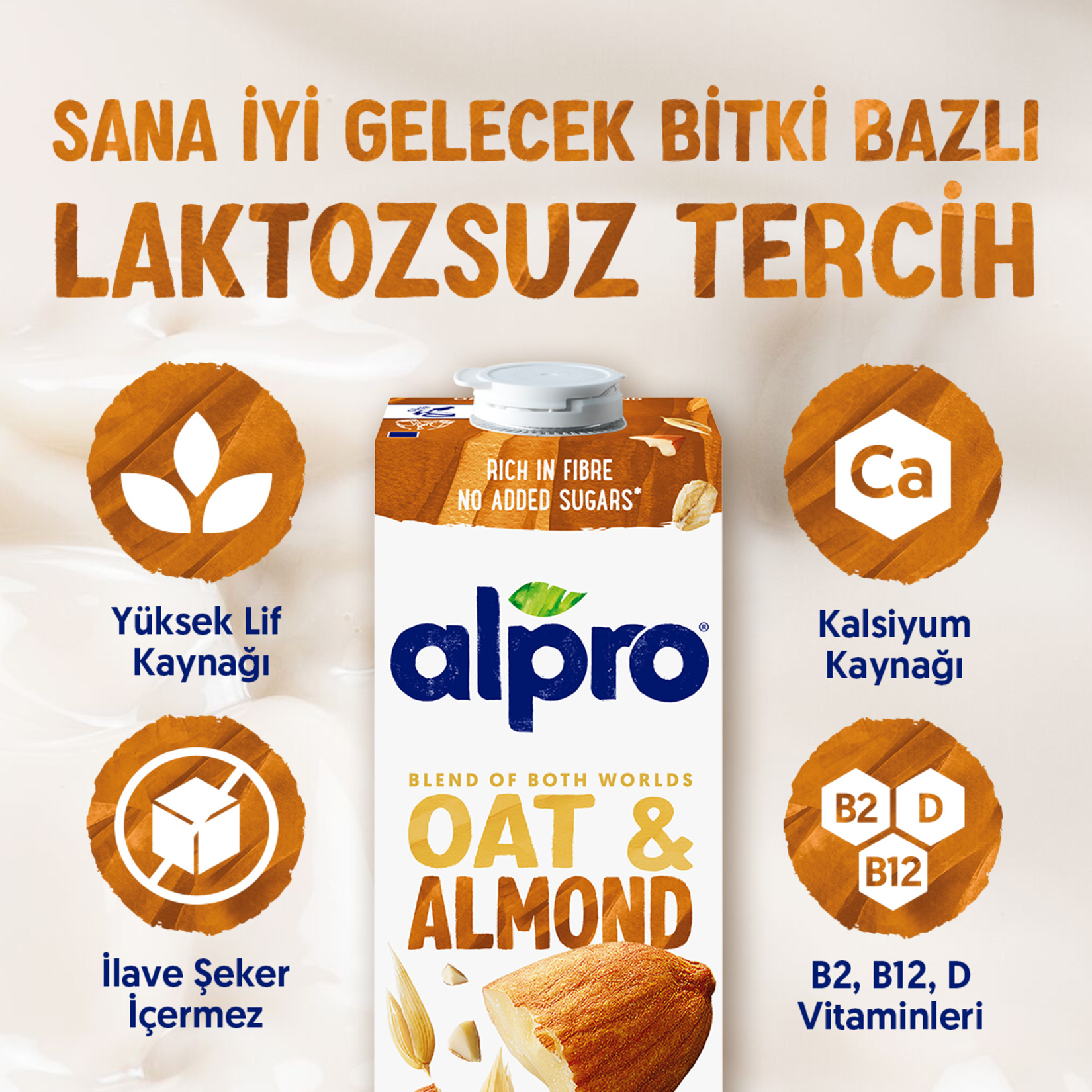 Alpro Yulaf & Badem İçeceği 1 L - Görsel 3