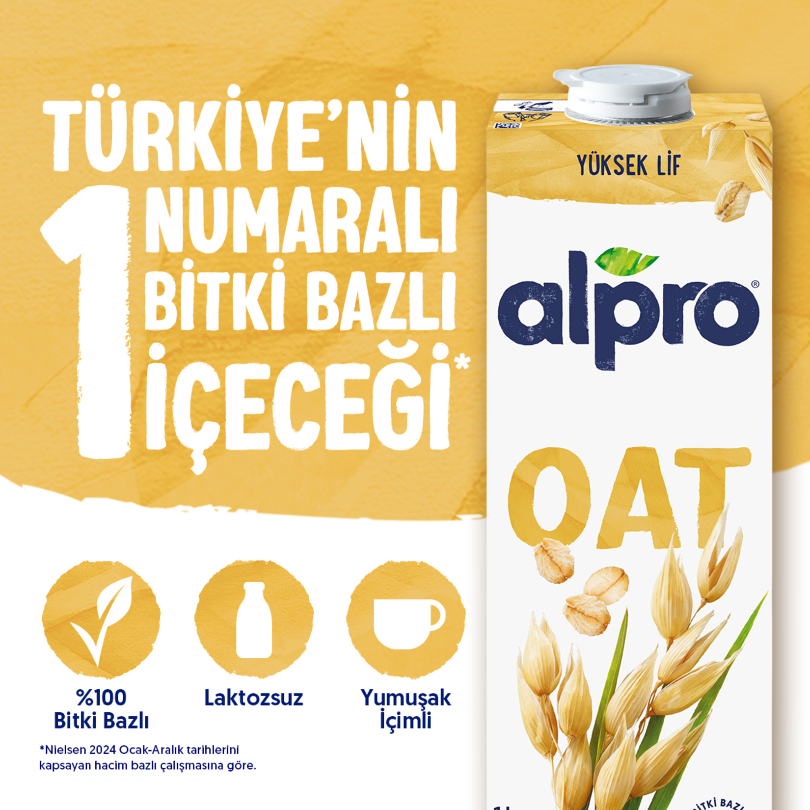 Alpro Yulaf İçeceği 1 L - Görsel 2