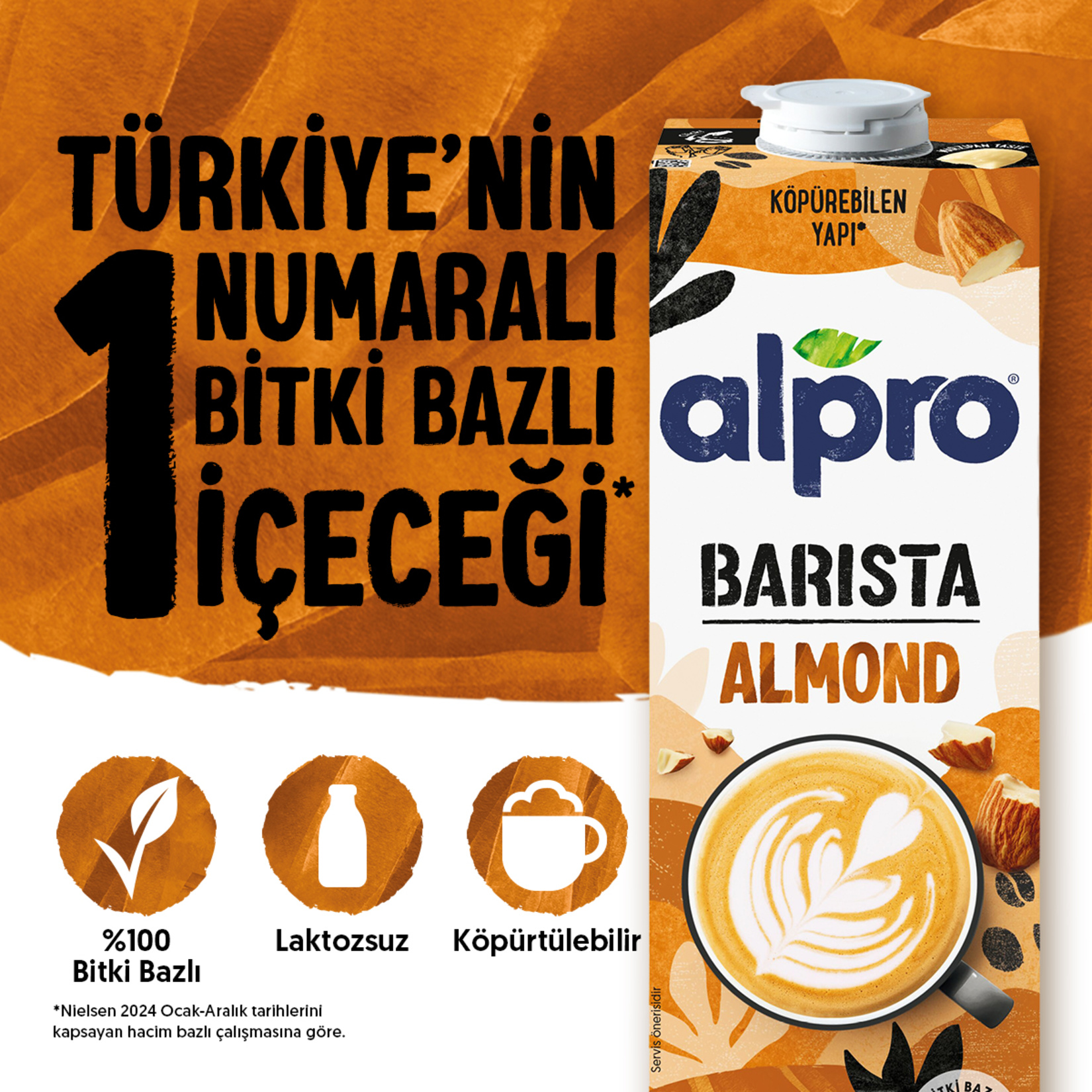 Alpro Barista Bademli İçecek 1 L - Görsel 2
