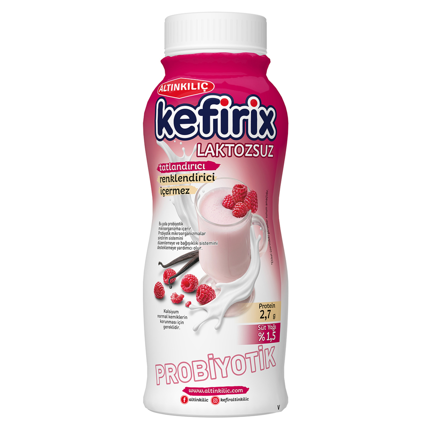 Altınkılıç Kefirix Laktozsuz Ahududu Vanilyalı 250 Ml - Görsel 2
