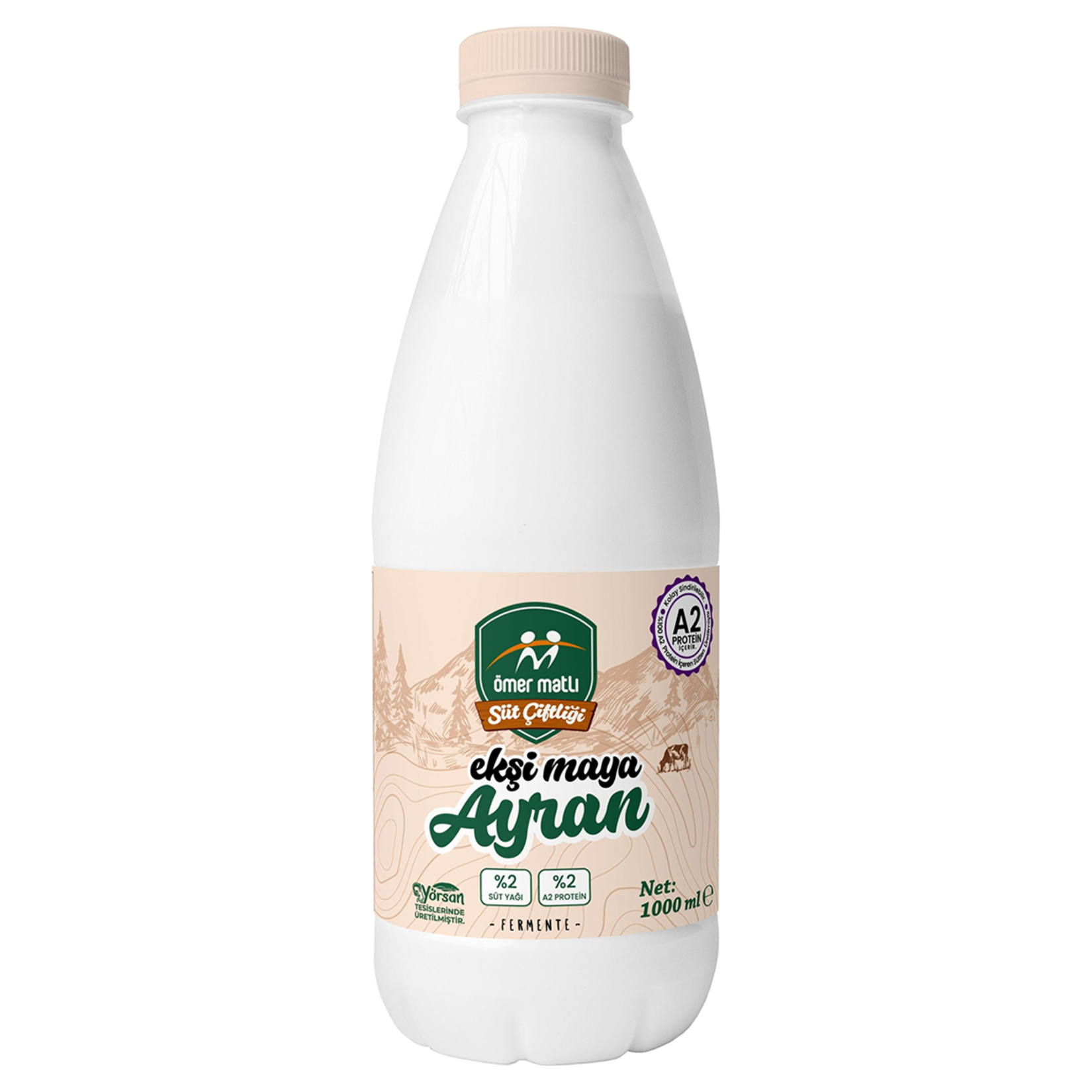 Ömer Matlı Süt Çiftlik Tam Yağlı Ekşi Maya Ayran 1 L