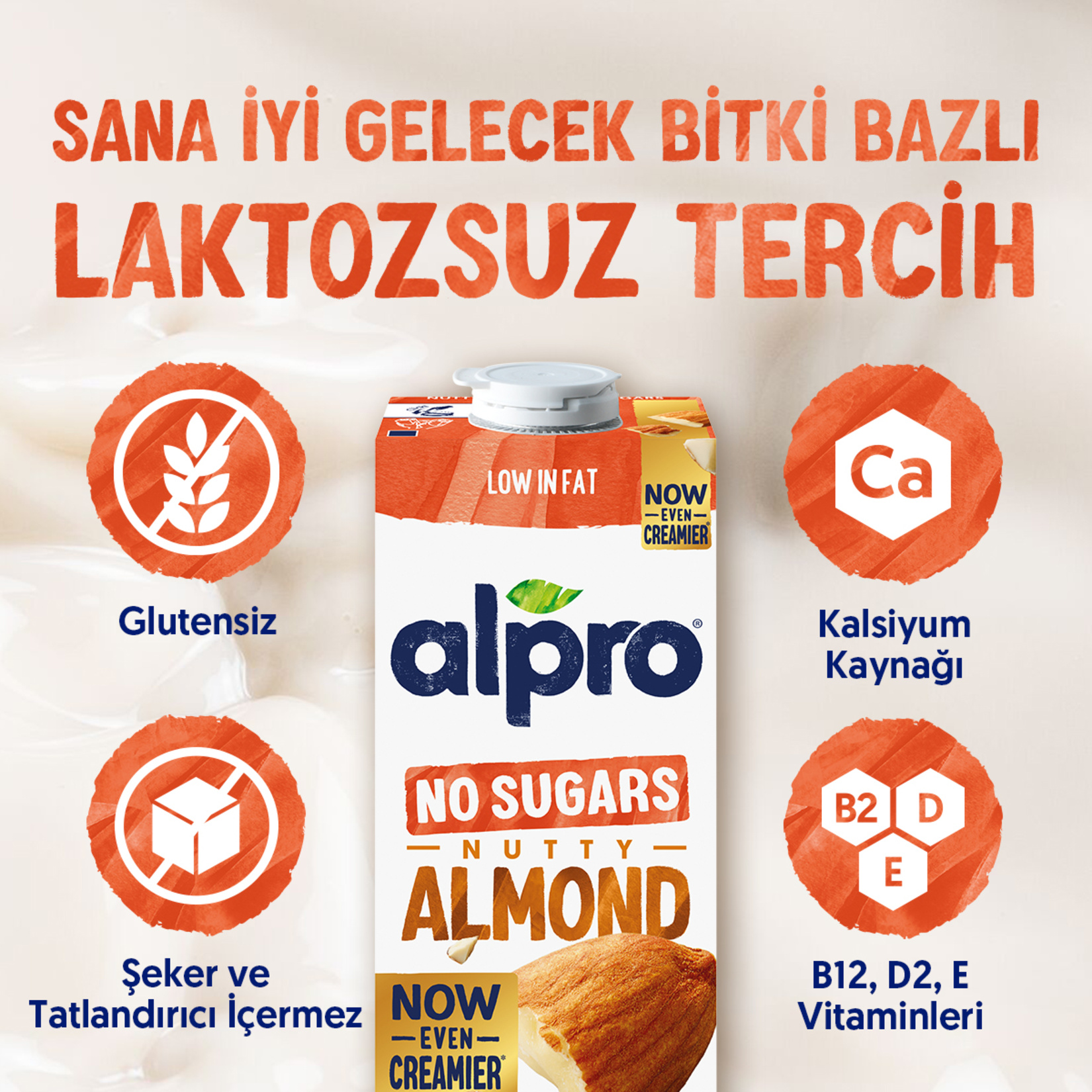 Alpro Şekersiz Badem İçeceği 1 L - Görsel 3