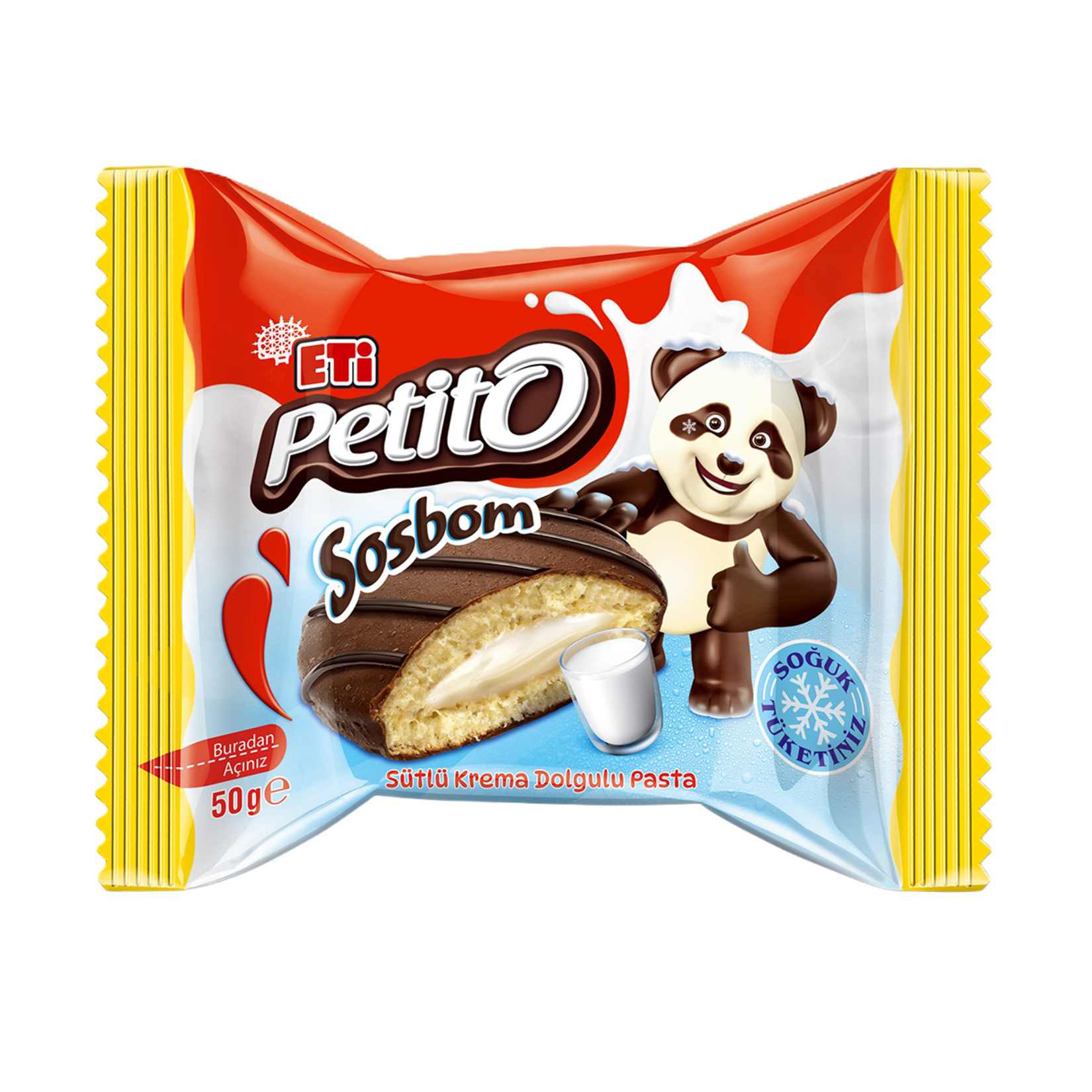 Eti Petito Sosbom Sütlü Krema Dolgulu Pasta 50 G