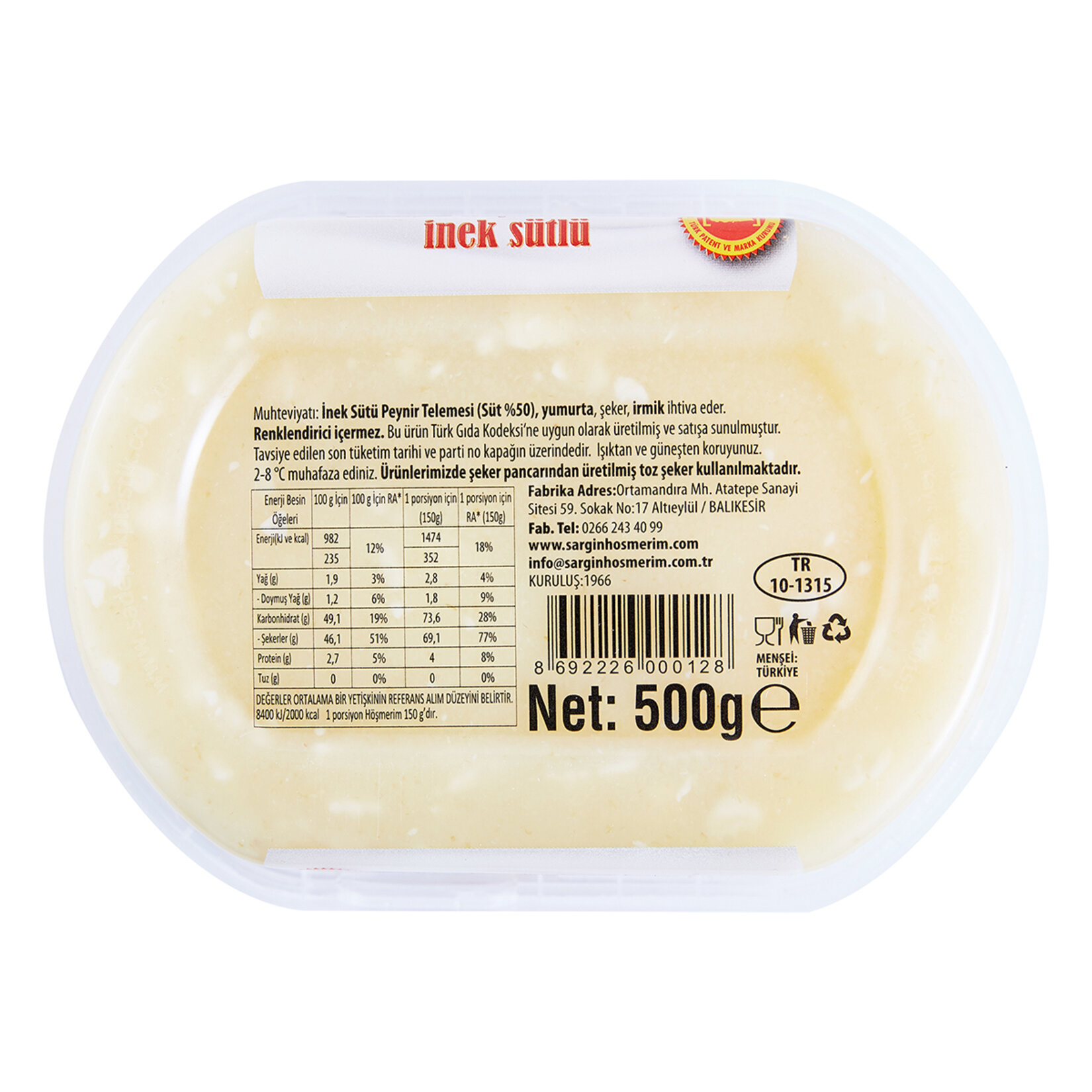 Sargın Balıkesir Höşmerim 500G - Görsel 2