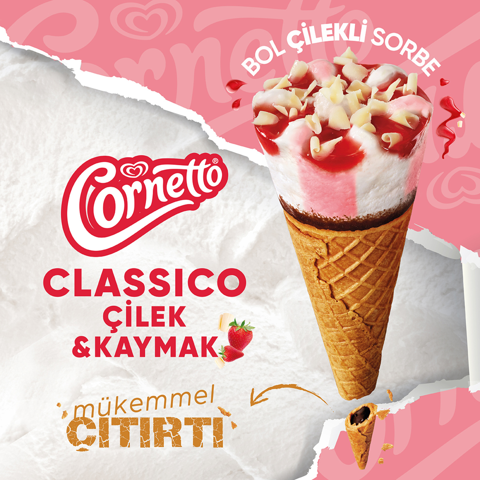 Cornetto Classico Çilek 120 Ml - Görsel 3