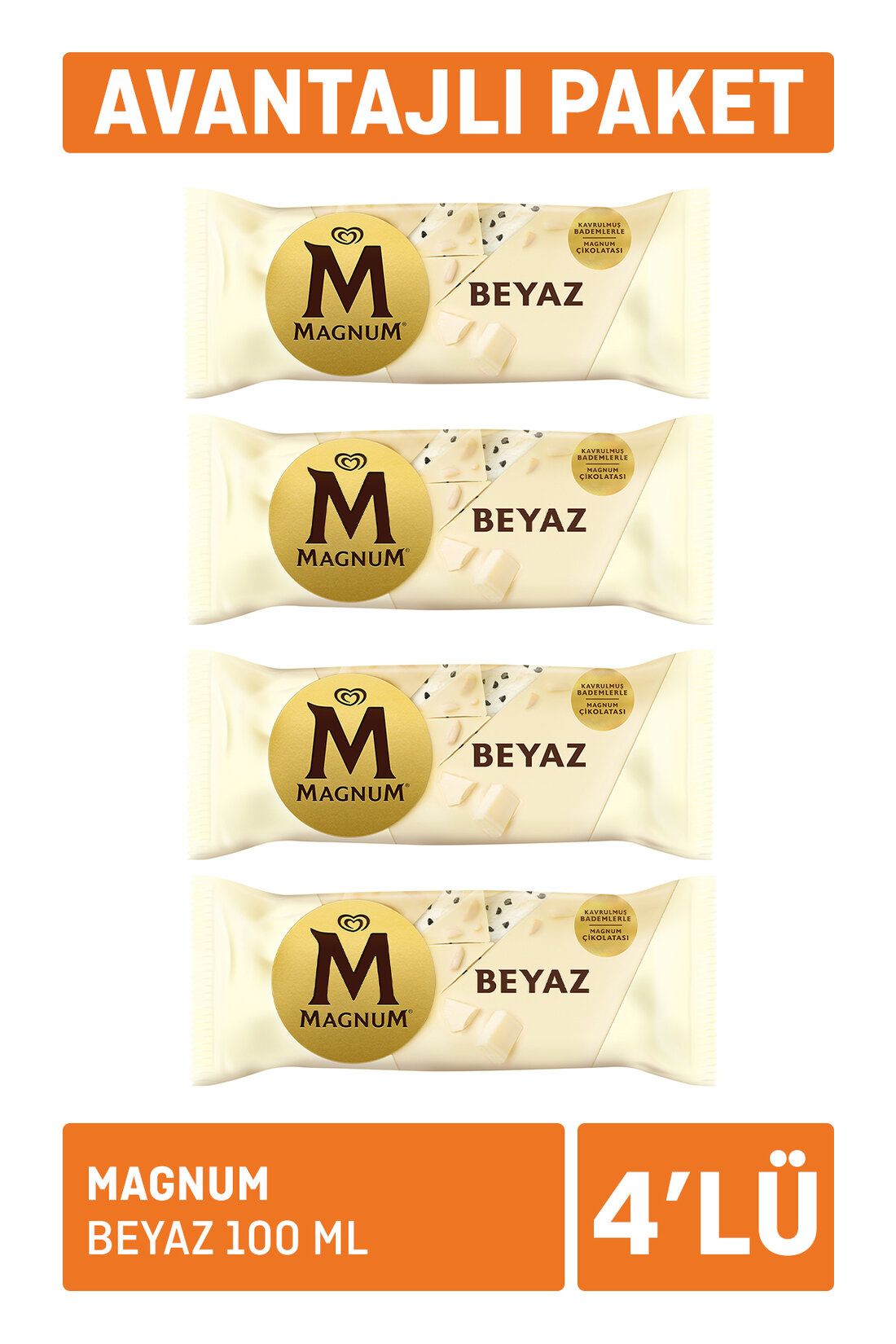 Magnum Beyaz Büyü 100 Ml x 4