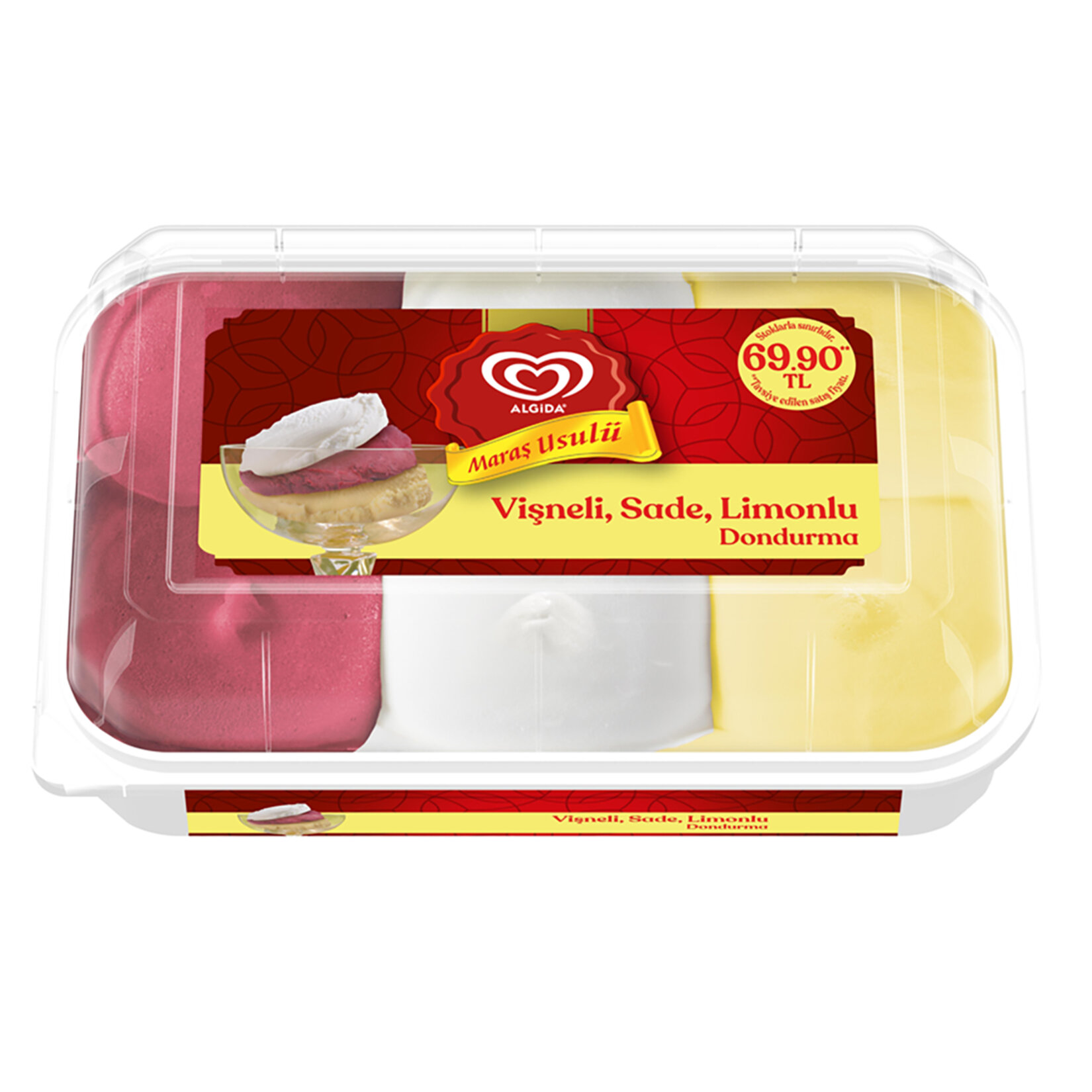 Algida Maraş Usulü Vişne Limon Sade Dondurma 460Ml