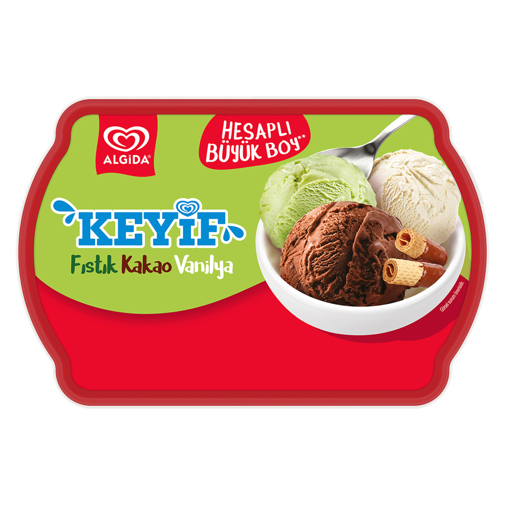 Algida Keyif Fıstık Kakao Vanilya 1400 Ml - Görsel 1