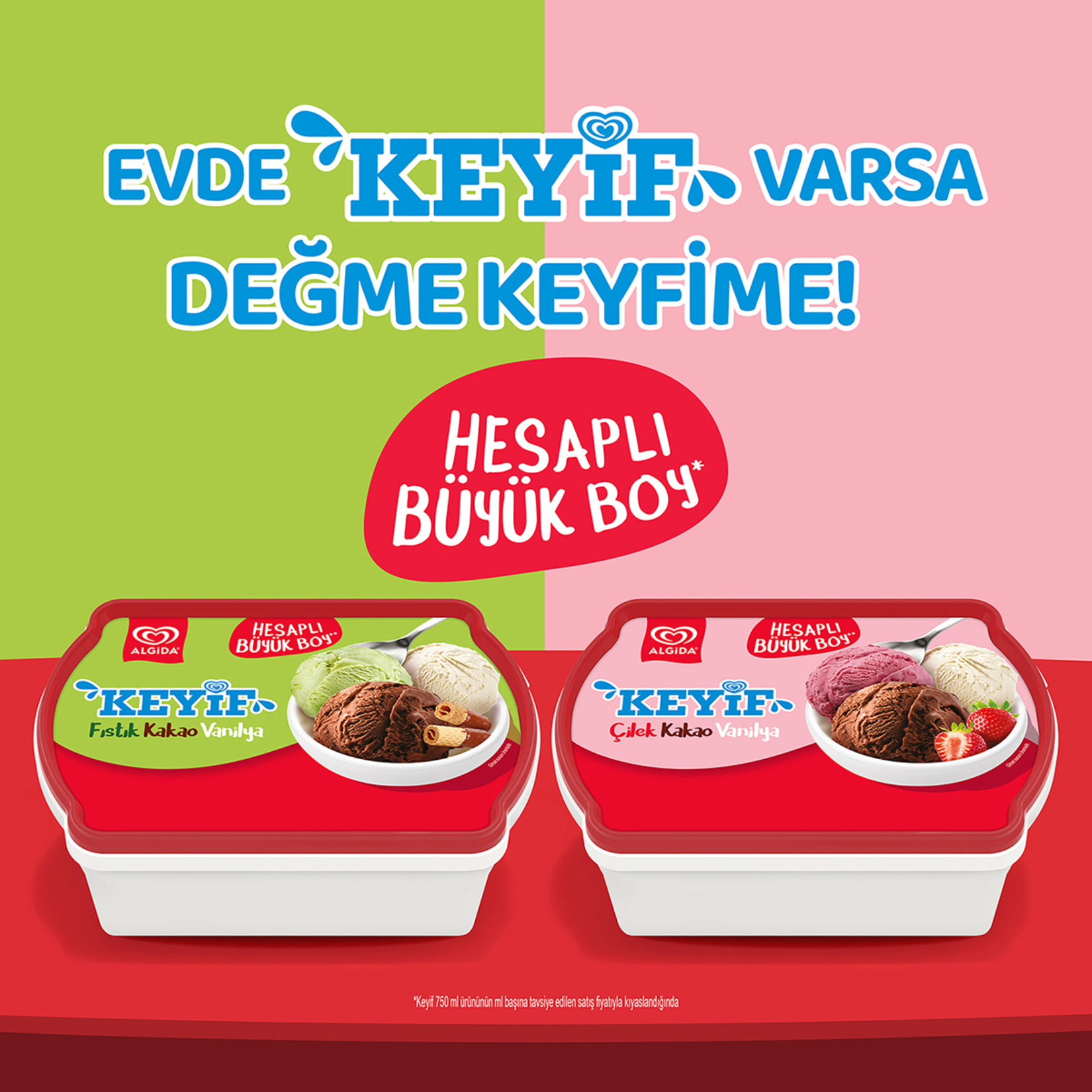 Algida Keyif Fıstık Kakao Vanilya 1400 Ml - Görsel 4