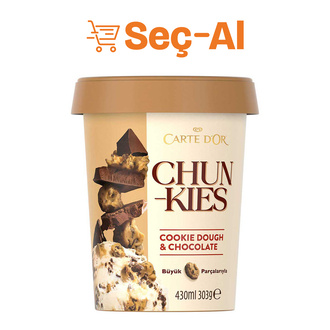 Carte d'Or Chunkies Cookie Dough & Çikolata, Vanilyalı Dondurma 430 Ml