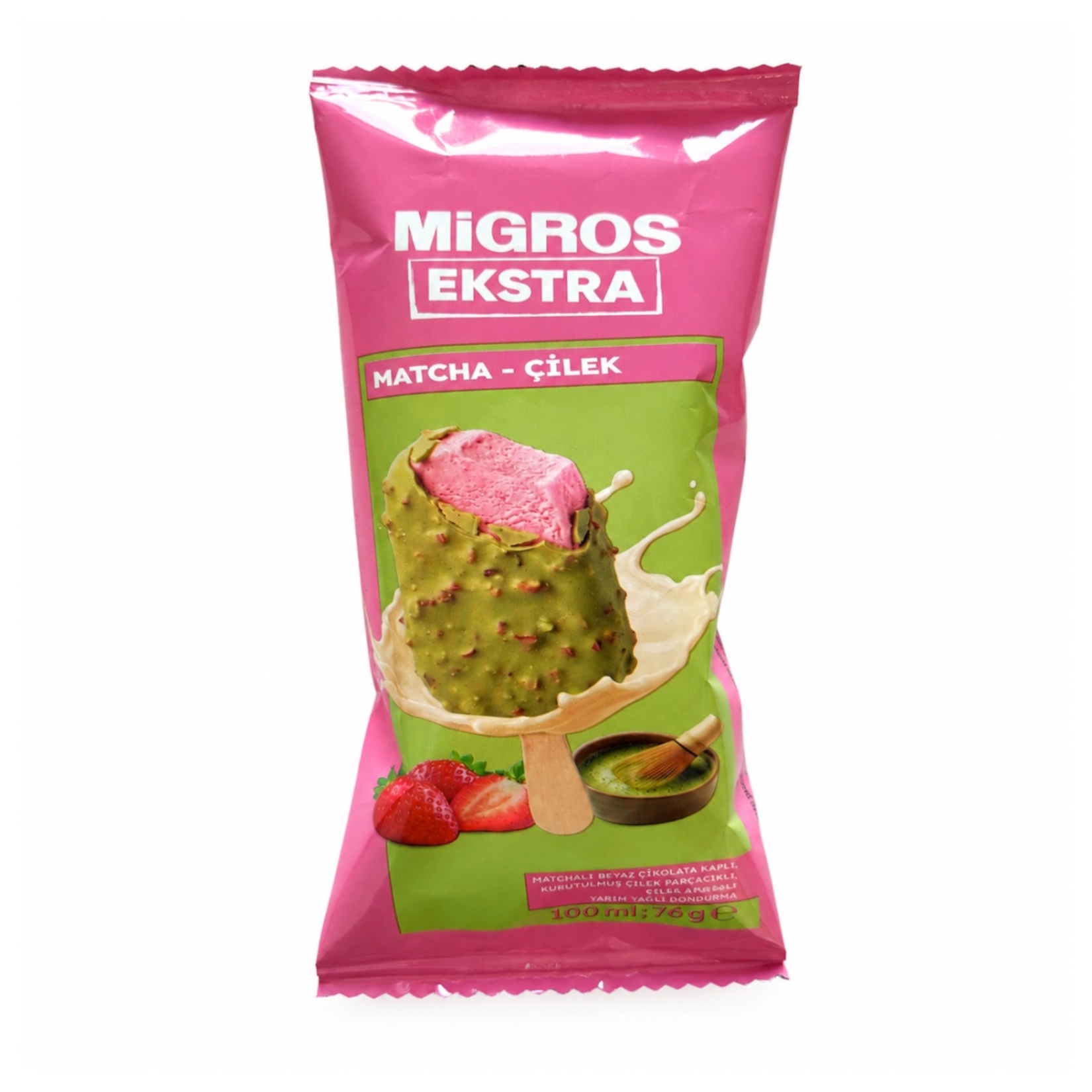 Migros Extra Stick Matcha Çilek 100 Ml