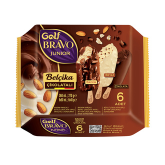 Golf Bravo Junior Çikolata Beyaz Badem 6'lı 360 Ml