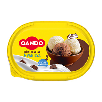 Oando Çikolatalı Vanilyalı Dondurma 770 Ml
