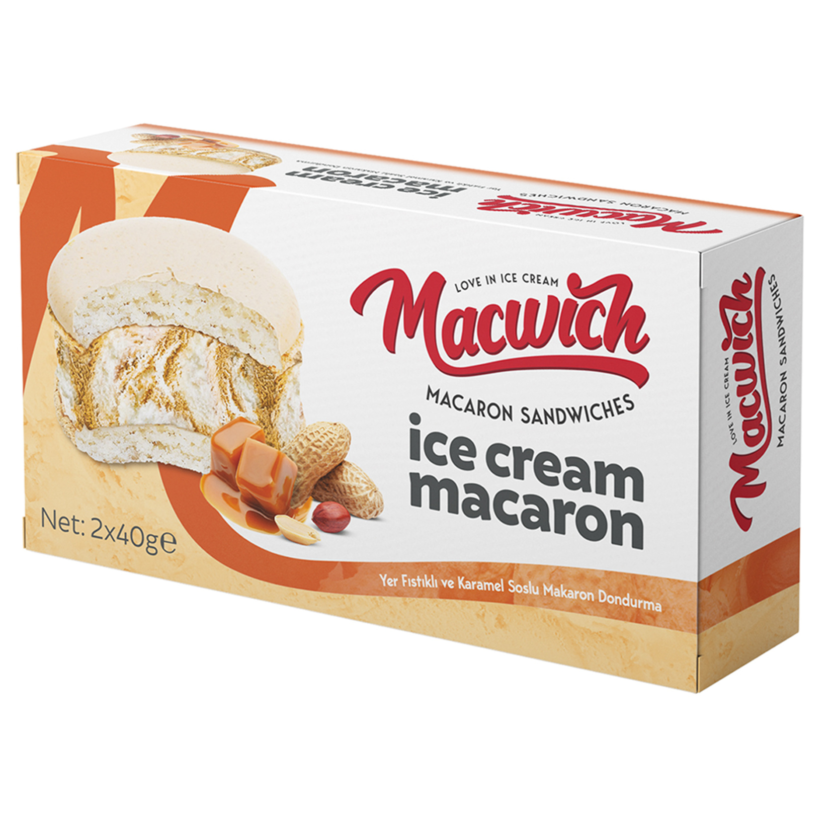 Macwich Yer Fıstıklı & Karamel Soslu Makaron Dondurma 80 G