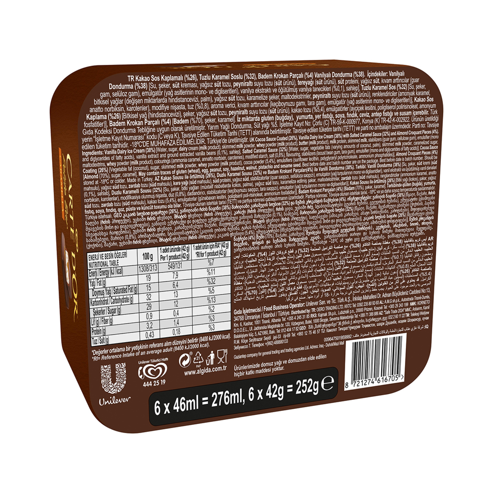 Carte D'or Petite Bar Caramella 6'lı 276 Ml - Görsel 3