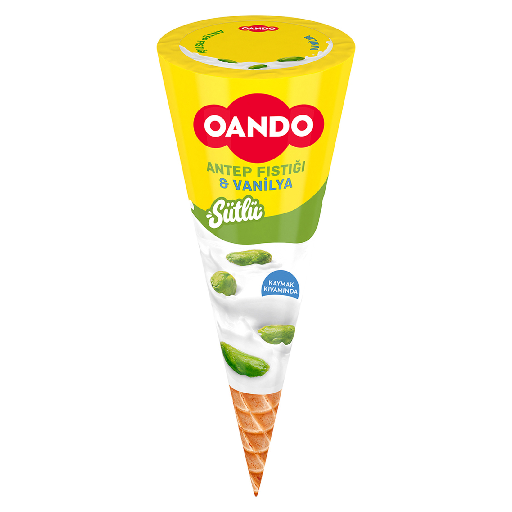 Oando Antep Fıstıklı ve Vanilyalı Külah Dondurma 110 Ml - Görsel 2