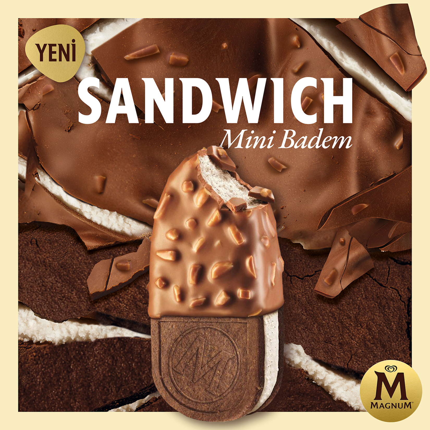 Magnum Mini Sandwich Badem 4 X 100 Ml - Görsel 2