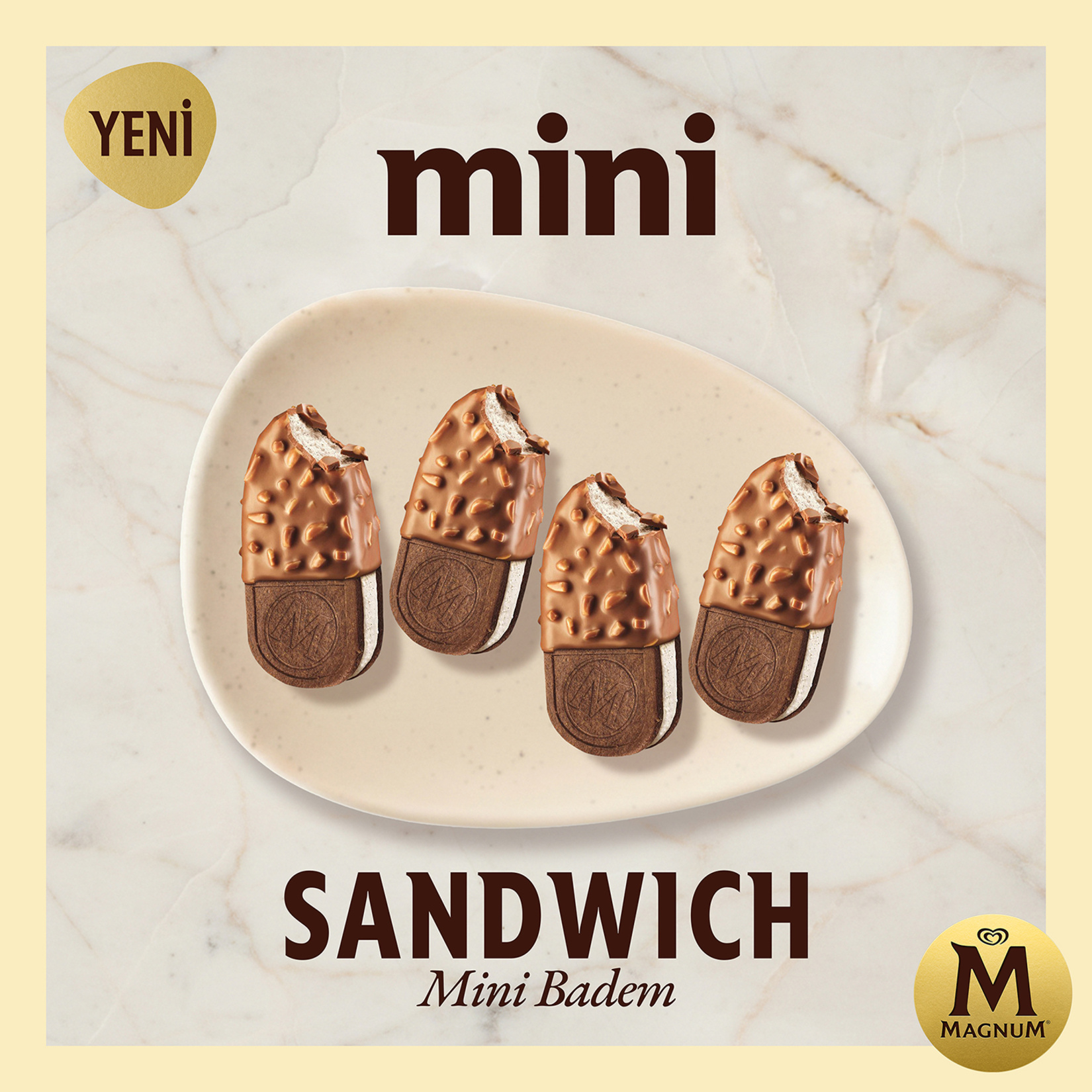 Magnum Mini Sandwich Badem 4 X 100 Ml - Görsel 4