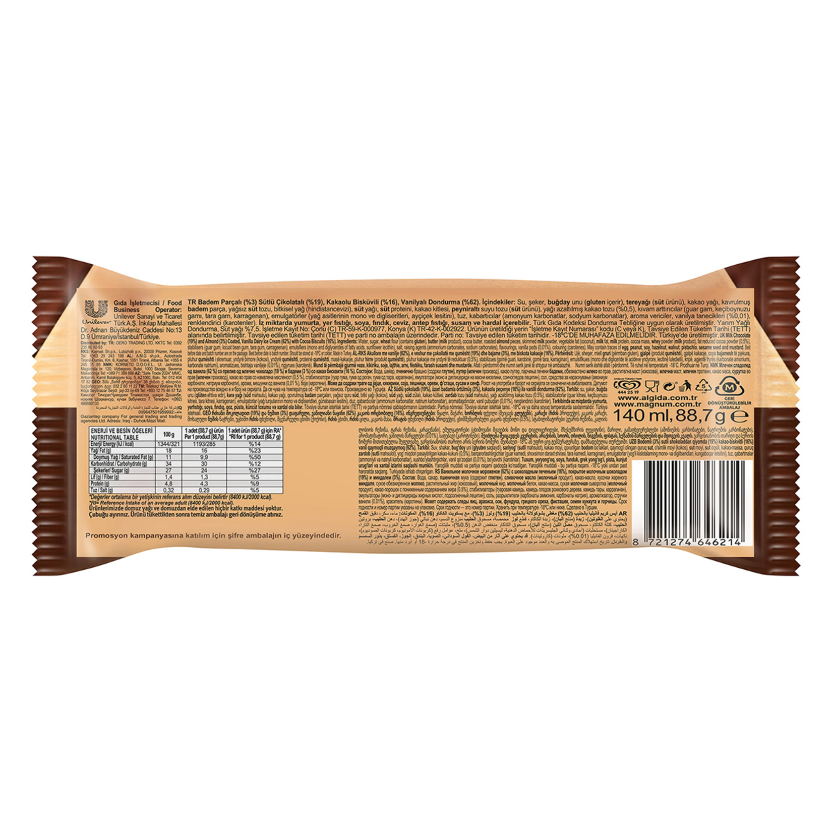 Magnum Sandwich Badem 140 Ml - Görsel 5