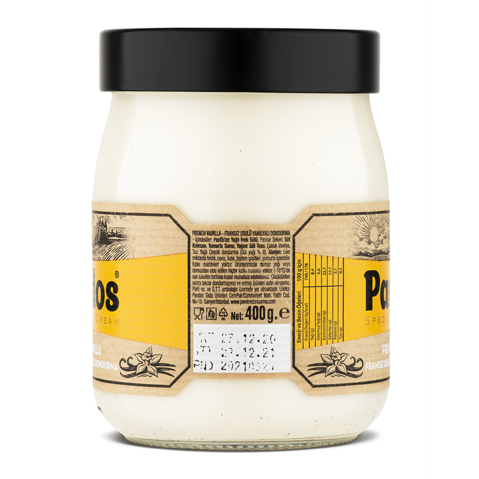 Pandos French Vanilla Dondurma 400 G - Görsel 3