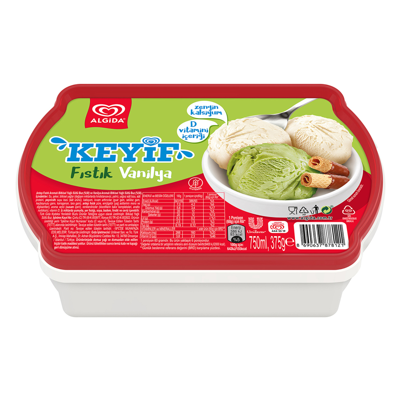 Algida Keyif Fıstık - Vanilya 750 Ml - Görsel 5