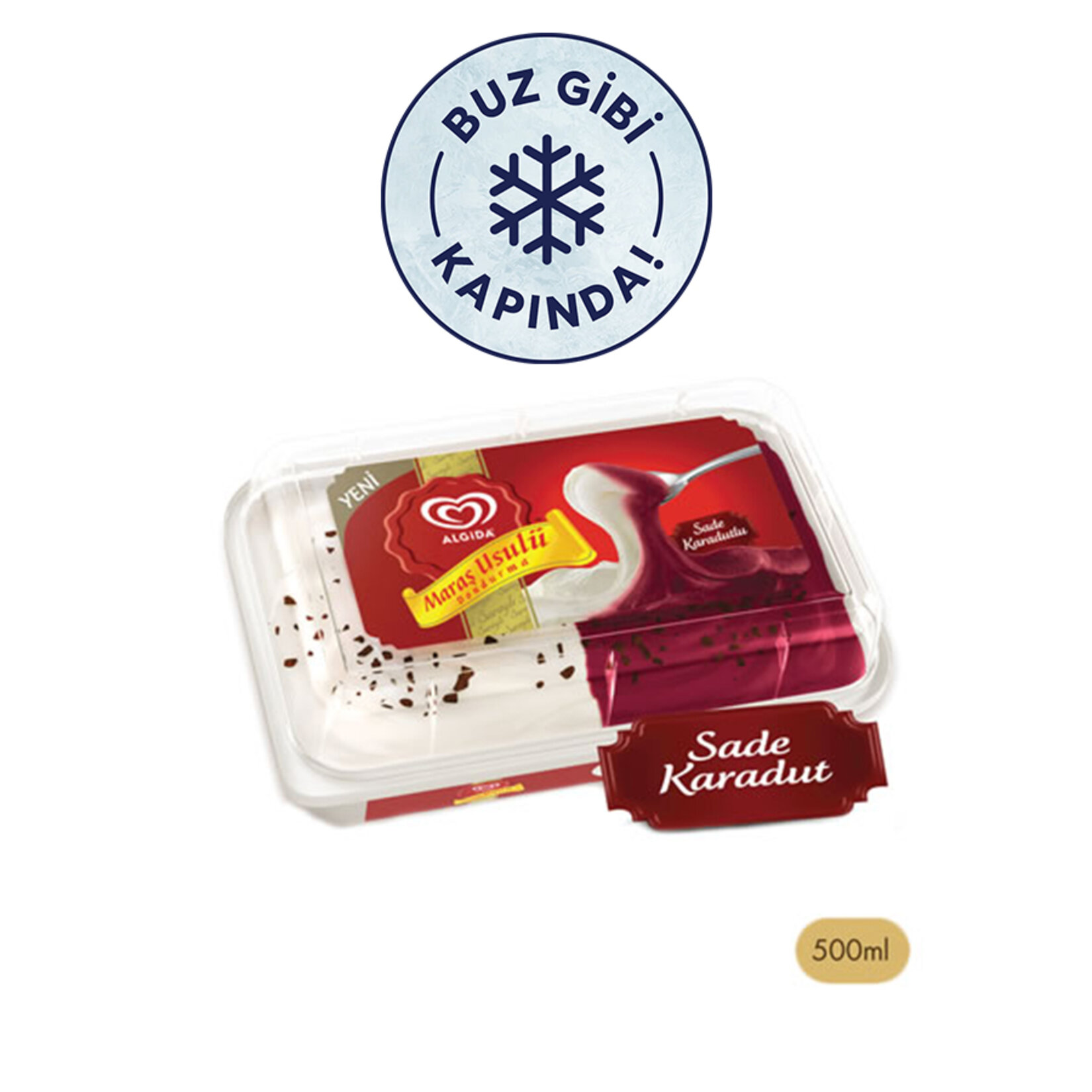 Algida Maraş Usulü Sade Karadut 500 Ml