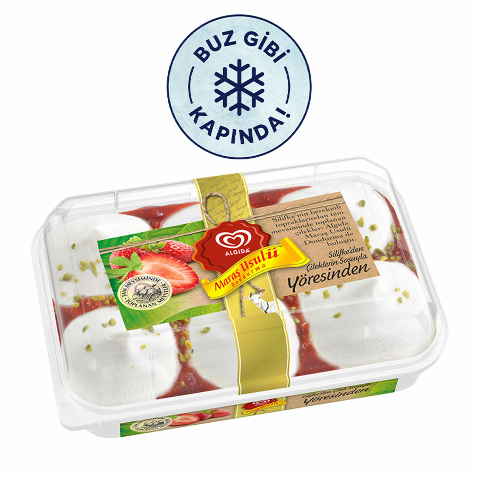 Algida Maraş Silifke Çilek Soslu 500 Ml