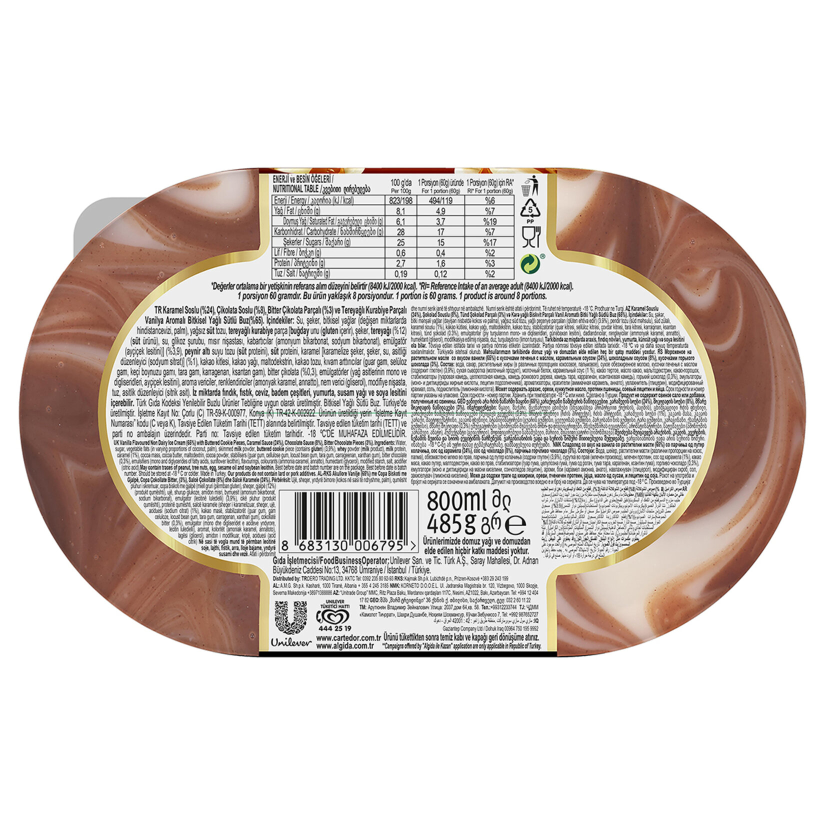 Carte d'Or Selection Karamel Kurabiye 800 ml - Görsel 4