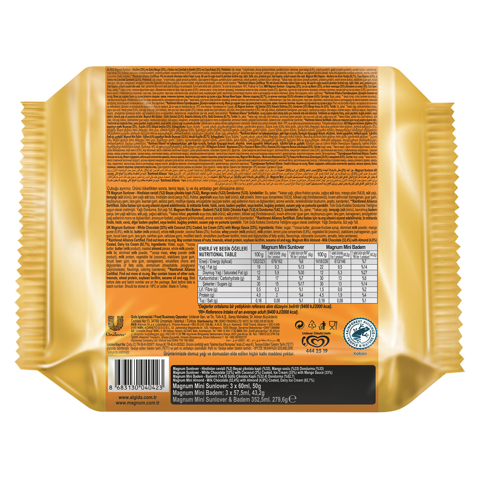 Magnum Mini Sunlover & Badem 352 Ml - Görsel 3