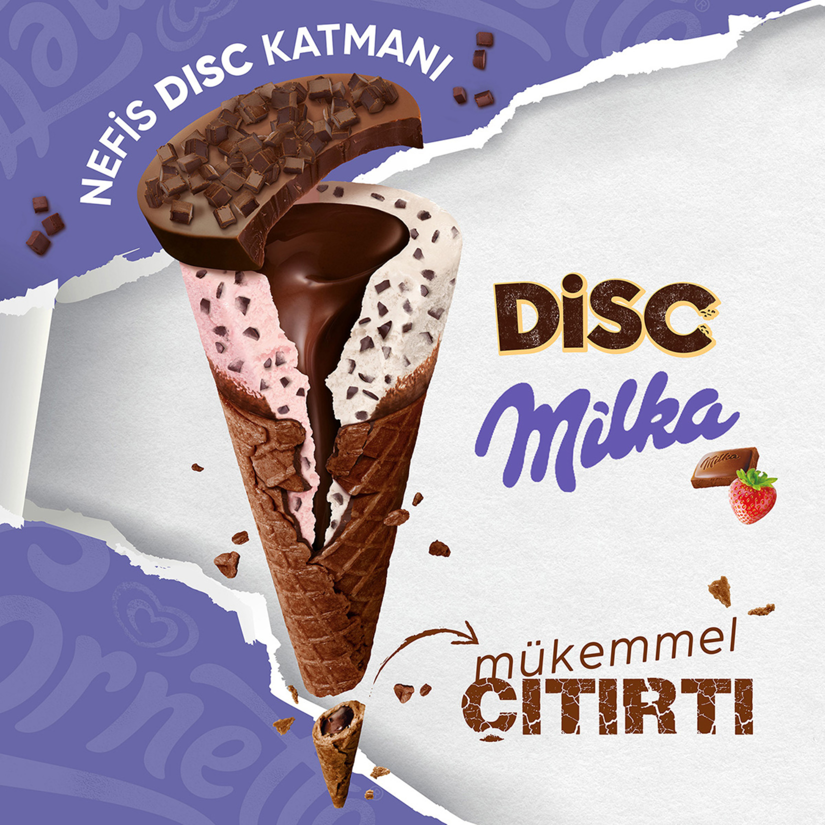 Cornetto Disc Milka 130 Ml - Görsel 3
