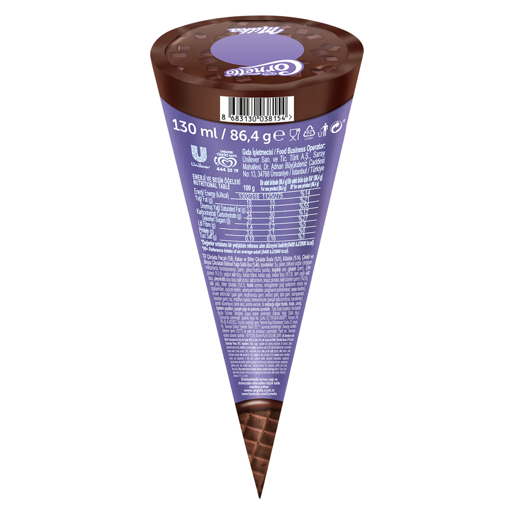 Cornetto Disc Milka 130 Ml - Görsel 3