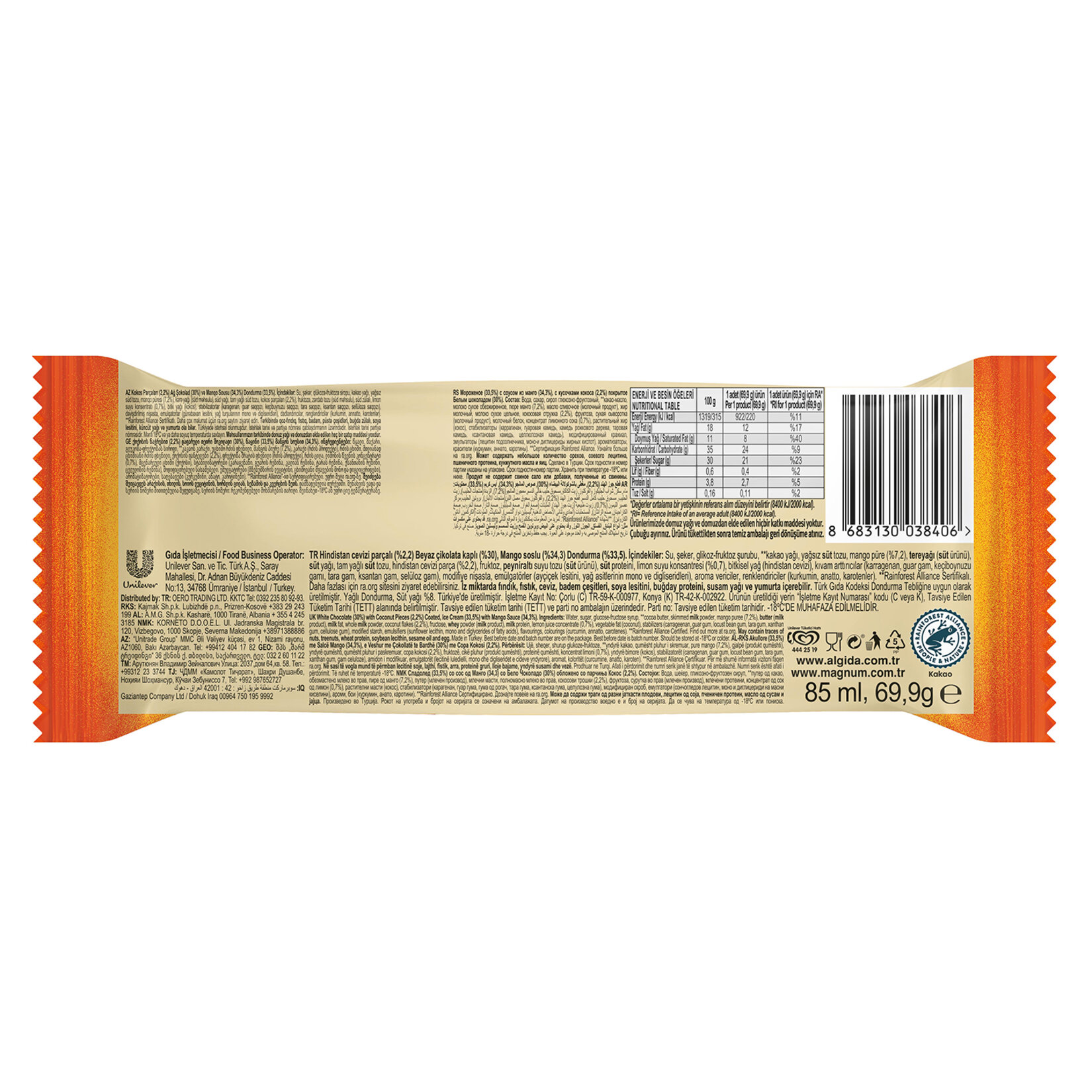 Magnum Double Sunlover Hindistan Cevizi&Mango 85 Ml - Görsel 4