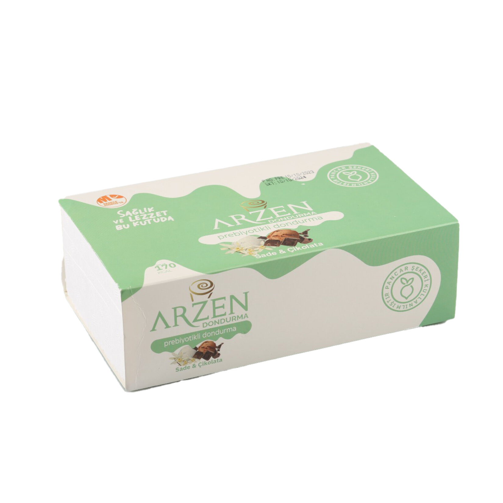 Arzen Prebiyotik Sade Çikolatalı Dondurma 500 Ml