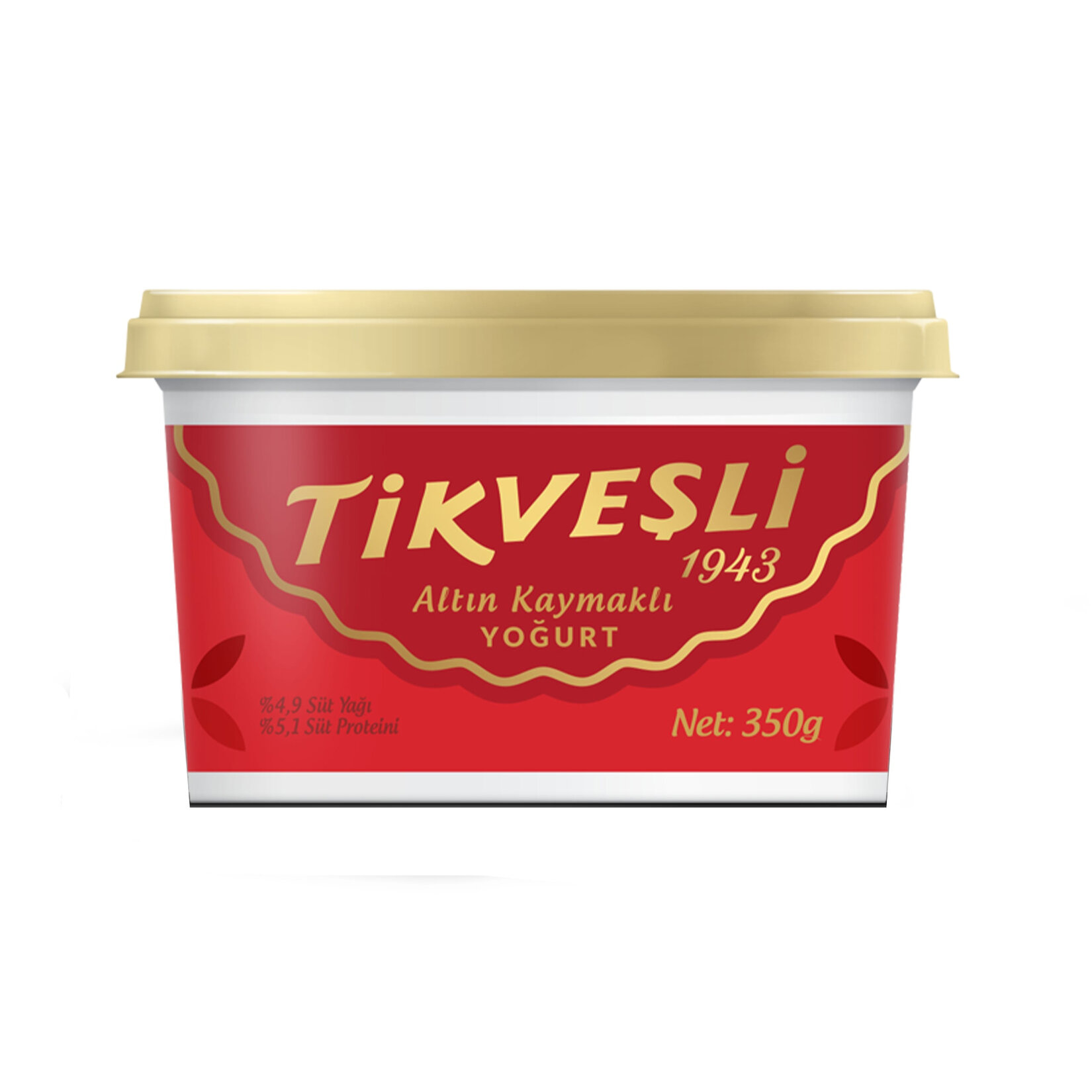 Tikveşli Altın Kaymaklı Yoğurt 350 G